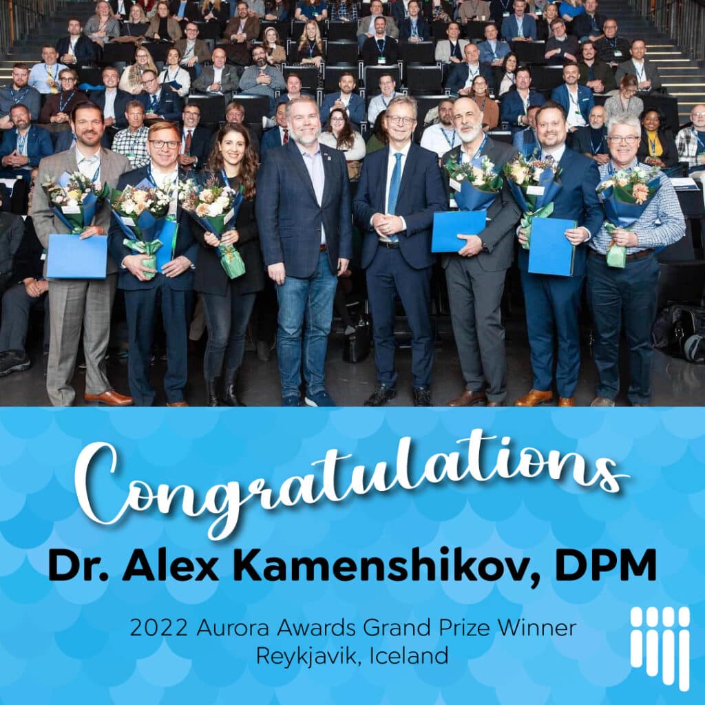 Dr. Alex Kamenshikov, a podiatric physician with the Federally Qualified Community Health Center, was selected as a 2022 Aurora Awards Grand Prize Winner.